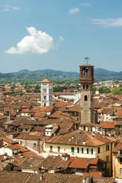 Cityscape of Lucca Foto stock
