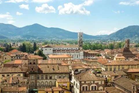 Cityscape of Lucca Stock Photos