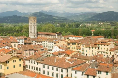 Cityscape of Lucca Stock Photos