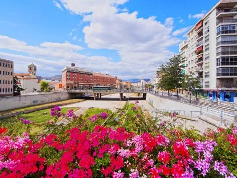 Cityscape of malaga, spain Stock Photos