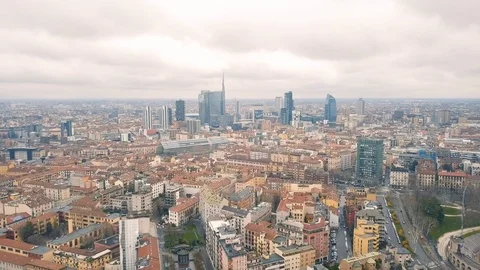 Cityscape of Milan Stock Footage 87658404