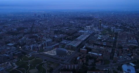 Cityscape of Milan Stock Footage 91244544