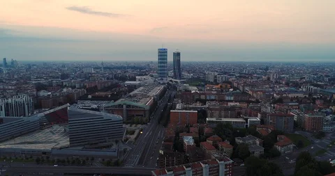 Cityscape of Milan Stock Footage 91244620