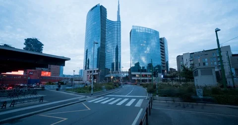 Cityscape of Milan Video stock 99032895