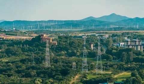 Cityscape with Mountainous Background cityscape mountain architecture Stock Photos