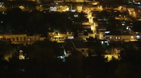 Cityscape by night Stock Footage 38196136