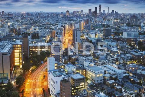Cityscape At Night, Tokyo, Japan