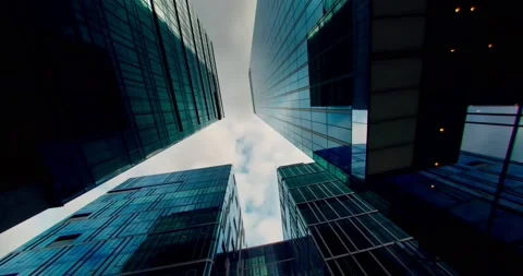 Cityscape Office Skyscraper Background Video stock 174662632