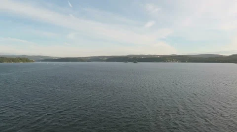 Cityscape of Oslo while leaving the harbor. 스톡 동영상 66364144