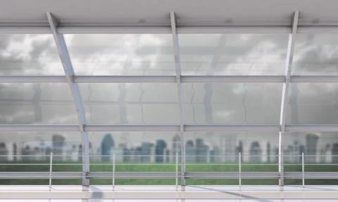 Cityscape outside window Illustrazione stock