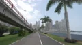 Cityscape of Panama City seen from Cinta Costera 4k or 4k+ Resolution