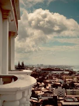 Cityscape with panoramic view Stock Photos