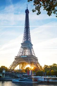 Cityscape of Paris with the Eiffel tower Stock Photos
