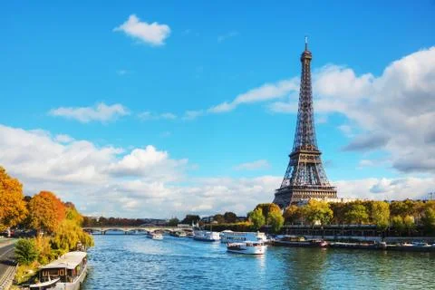 Cityscape of Paris with the Eiffel tower Stock Photos