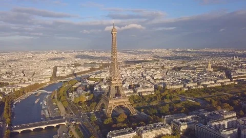 Cityscape of Paris Stock Footage 82380729