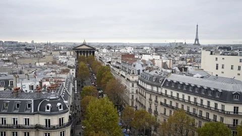 Cityscape of Paris Stock Footage 97390988