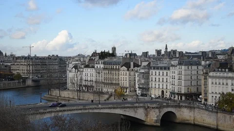 Cityscape of Paris Stock Footage 99409632