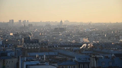 Cityscape of Paris Stock Footage 100590411