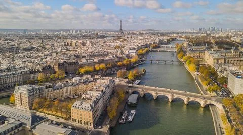 Cityscape of Paris Stock Photos