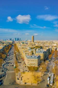 The cityscape of Paris seen from the Arc de Triomphe Foto stock