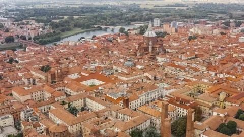 Cityscape of Pavia Stock Footage 142455420