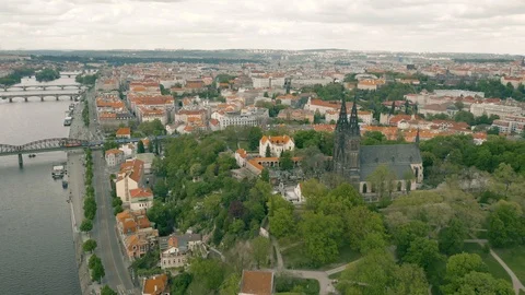 Cityscape of Prague Stock Footage 108491065