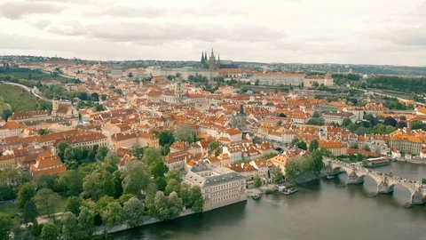 Cityscape of Prague Stock Footage 108497232