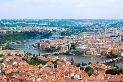 Cityscape of Prague Stock Photos