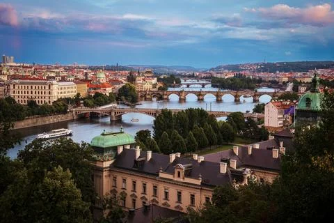 Cityscape of Prague Stock Photos