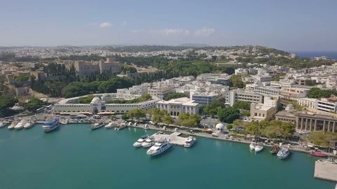 Cityscape of Rhodes Stock Footage 80341799