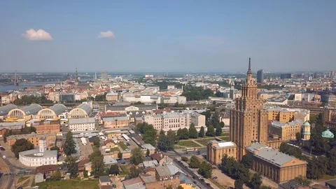 Cityscape of Riga Stock Footage 92759482