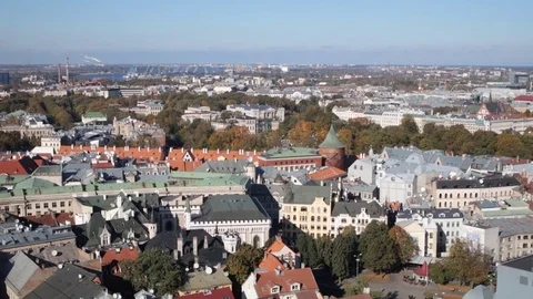 Cityscape of Riga, Latvia 스톡 동영상 83491645