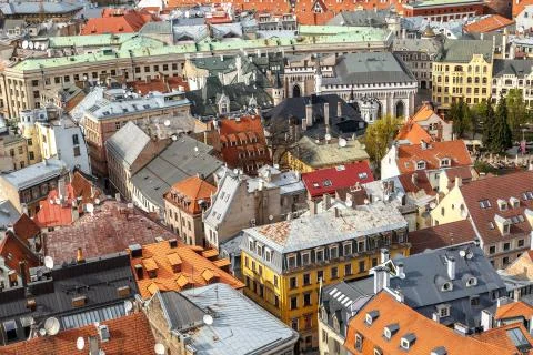 Cityscape of Riga Stock Photos