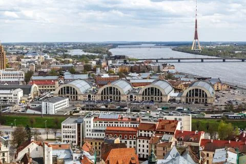 Cityscape of Riga Stock Photos