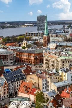 Cityscape of Riga Stock Photos