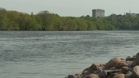 Cityscape With River View Stock-Footage 76154319