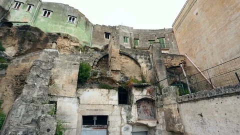 Cityscape of Sassi of Matera Stock Footage 108503783