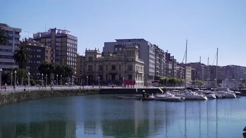 Cityscape at the seeside in Spain Video stock 69947205