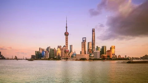 Cityscape of Shanghai, China Stock Footage 106942649