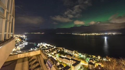 Cityscape with ship Stock Footage 87601560