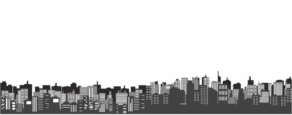 Cityscape silhouette vector Stock Illustration