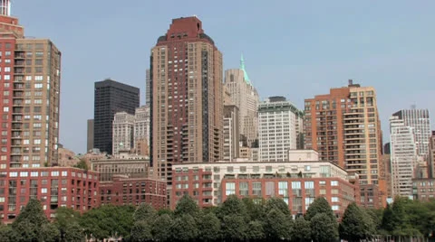 Cityscape skyline nyc Stock Footage 24863255