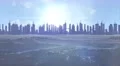 Cityscape skyline ocean rising sea level silhouette skyscraper future climate 4k 4k or 4k+ Resolution