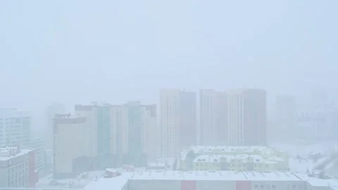 Cityscape in snow. Stock-Footage 286077522