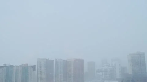 Cityscape in snow. Stock Footage 287303757