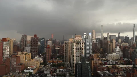Cityscape Storm Stock Footage 134747339