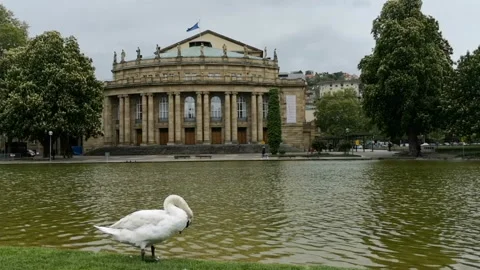 Cityscape of Stuttgart in May 库存影片 123813476