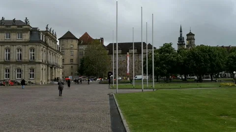 Cityscape of Stuttgart in May 库存影片 123813689