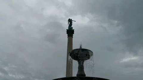 Cityscape of Stuttgart in May Stockbeeldmateriaal 123813807