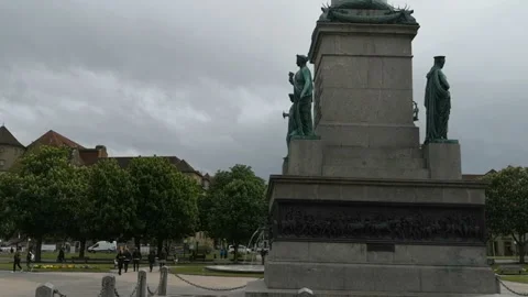 Cityscape of Stuttgart in May Stock Footage 123813892